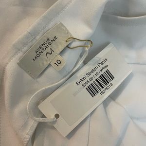 Avenue Montaigne white stretch pants